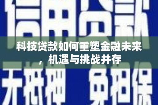 沈丘科技贷款如何重塑金融未来，机遇与挑战并存