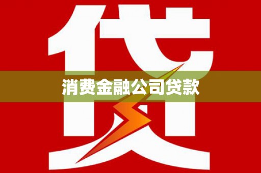 新建消费金融公司贷款