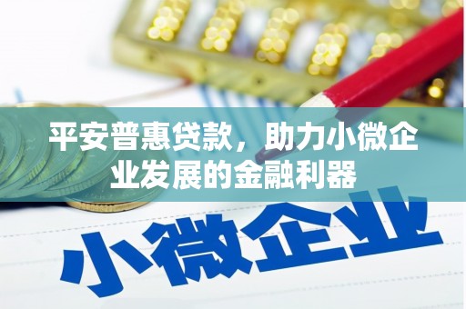 五桂山平安普惠贷款，助力小微企业发展的金融利器