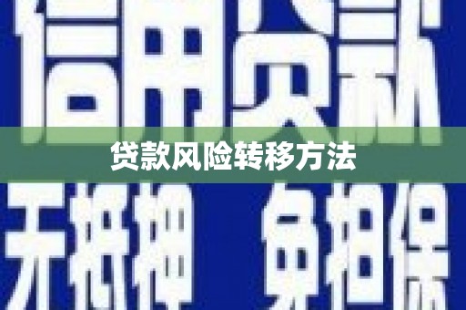 睢宁贷款风险转移方法