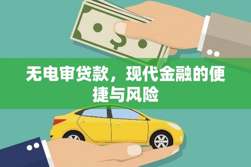 平川无电审贷款，现代金融的便捷与风险